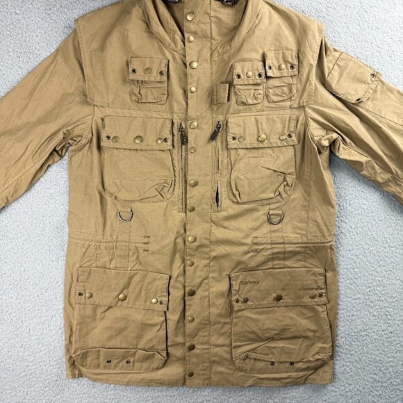 Barbour To Ki To Jacket Mens Medium M Brown Inaka Field Utility Military SAMPLE - Picture 2 of 12